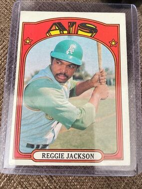 Vintage 1972 Topps Reggie Jackson #435 baseball card.